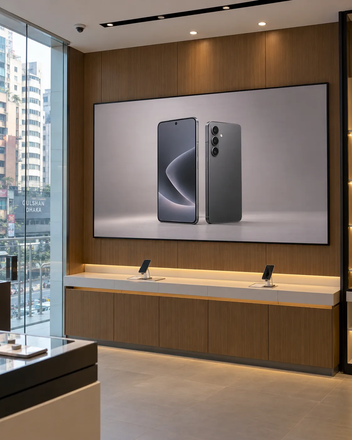 Indoor LED video wall installation